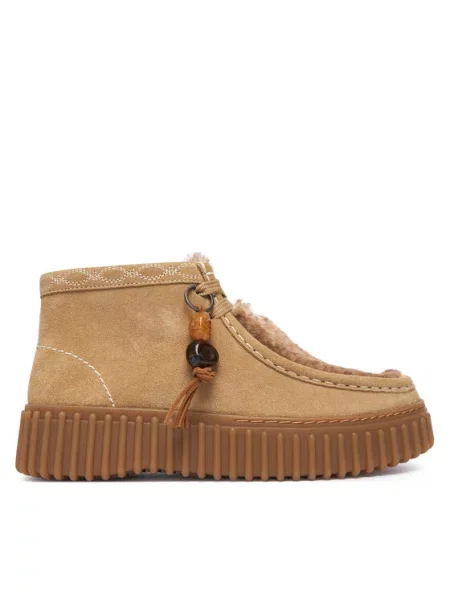 Gležnjače Clarks Torhill Moss Svijetlo bež