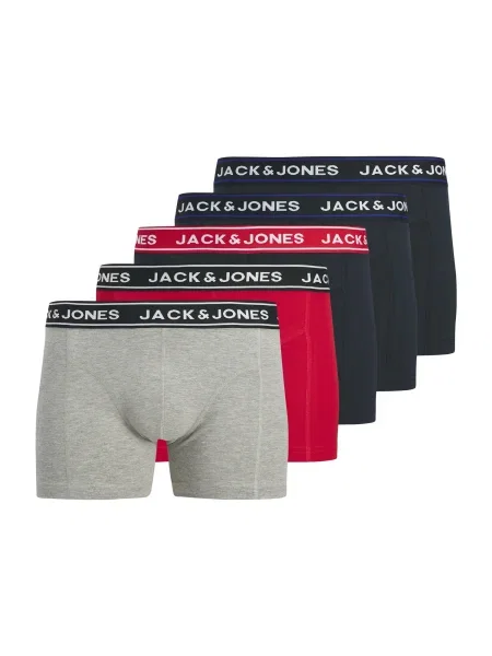 JACK & JONES Boksarice JACHECTOR marine / pegasto / rdeča siva