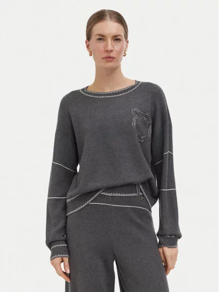 Liu Jo Sport Pulover Temno siva