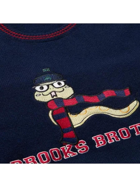 Sweter Brooks Brothers wełniany niebieski