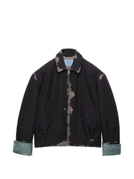 Geanta de piele Prada cu model pepito negru
