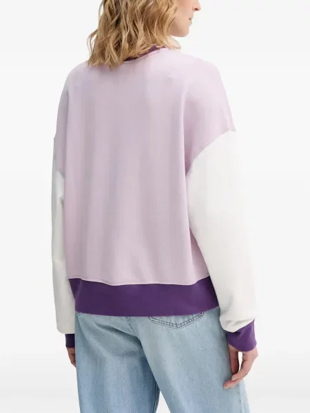 Džemperis Benetton apvaliu kaklu violetinė