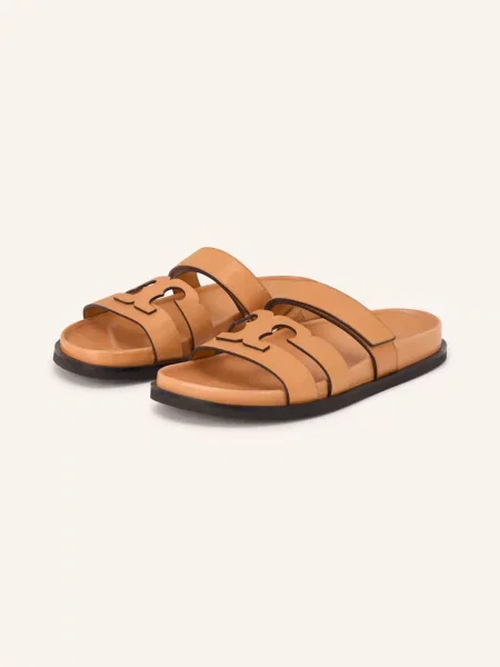 Klapki Tory Burch brązowe