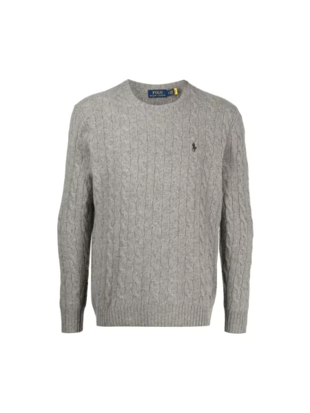 Sweter Ralph Lauren z kaszmiru szary