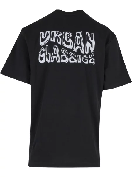 Urban Classics Tricou Shiny gri deschis negru
