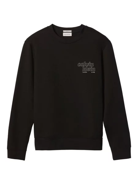 Calvin Klein Jeans Mikina / biela čierna