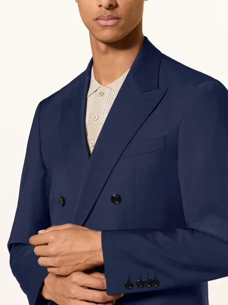 Joop! Marynarka Garniturowa Heazy Slim Fit blau granatowa