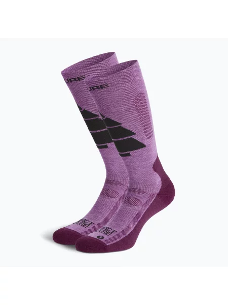 Скиорски чорапи Picture Wooling bright magenta розово