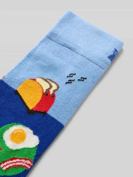 Skarpety z nadrukiem z motywem na całej powierzchni Happy Socks granatowe