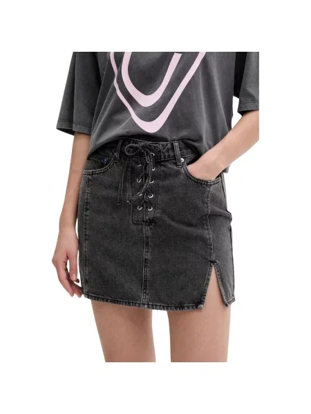 Spódnica jeansowa Karl Lagerfeld Jeans szara