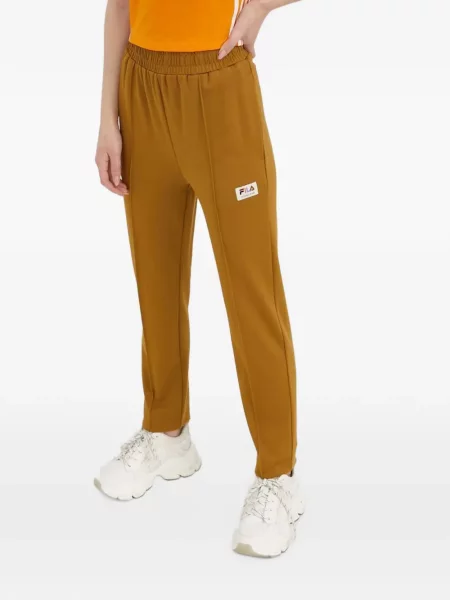 Pantaloni Fila alergare cu autograf maro