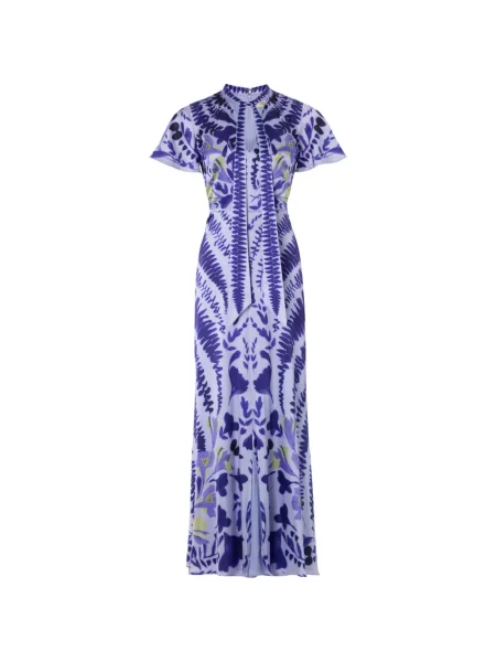 Rochie Temperley London de mătase albastru