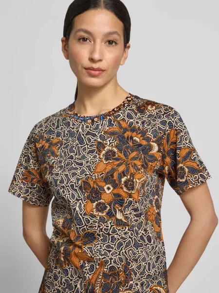 Męski t-shirt o kroju regular fit z czystej bawełny model BUSSOLA' Weekend Max Mara