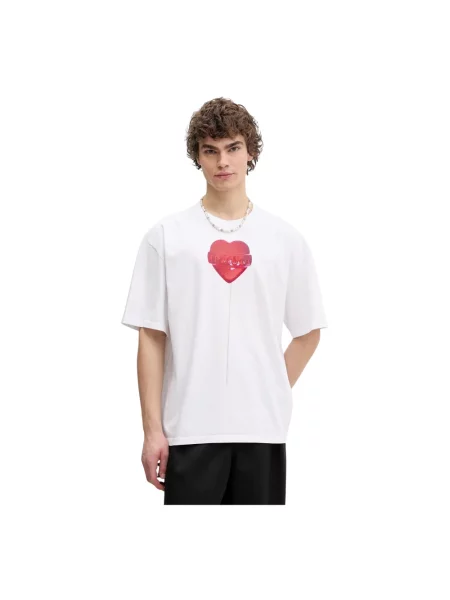 Fiorucci t-shirt Lollipop Heart Print Boxy Fit T-Shirt z nadrukiem biały