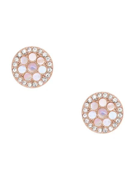 FOSSIL Cercei VINTAGE GLITZ auriu roz / roz alb