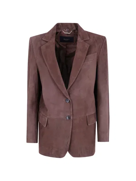 Sacou Seventy din piele de căprioară maro