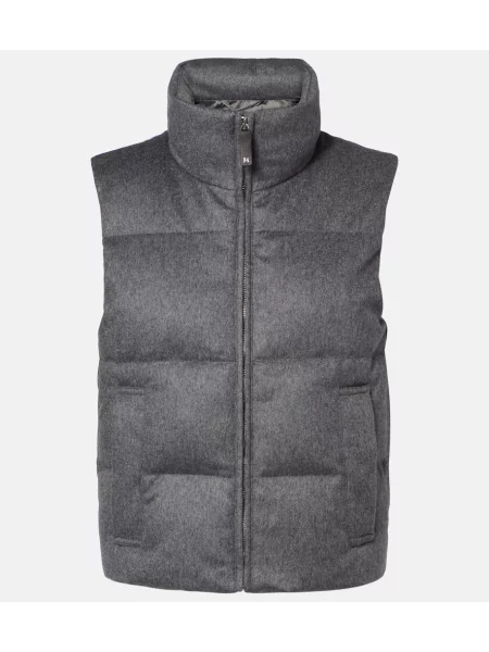 Vestă din puf Max Mara din cașmir gri