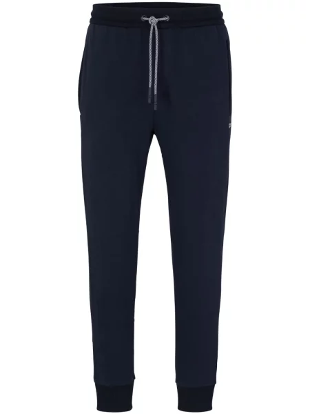 Pantaloni Boss cu broderie alergare albastru