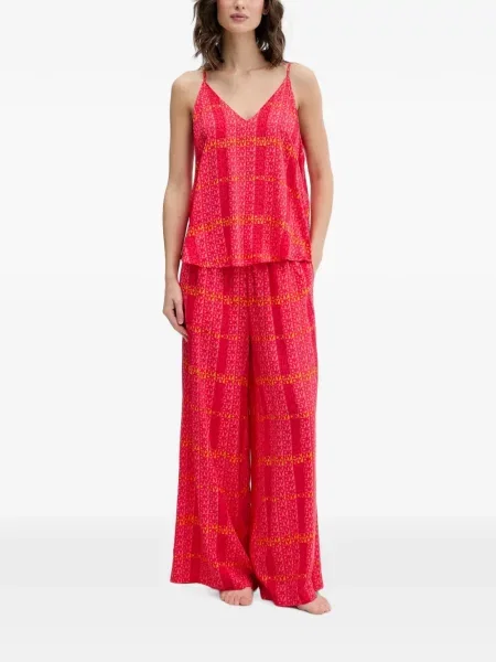 Pijamale Dkny cu imagine roșu