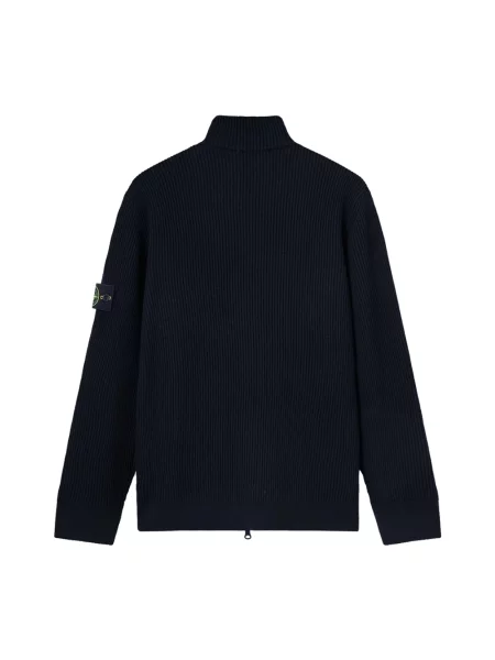 Kardigan Stone Island wełniany z kamieniami niebieski