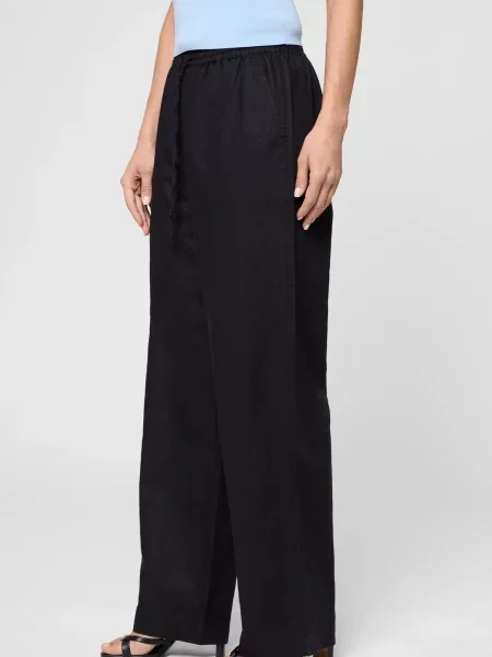Льняные брюки Prpy черные
