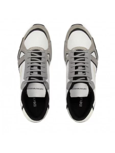 Sneakersy Emporio Armani skórzane białe