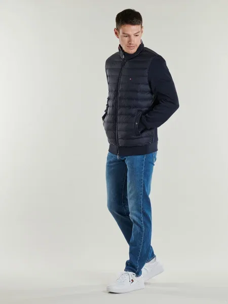 Bunda Tommy Hilfiger so stojačikom modrá
