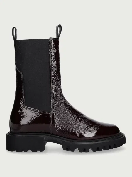 AllSaints ботильйони на платформі шкіряні Hallie Boot Patent