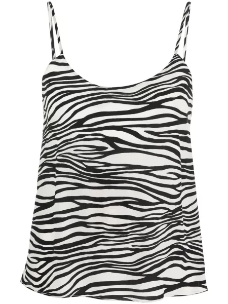 Kamizelka S Max Mara z nadrukiem w zebrę biała