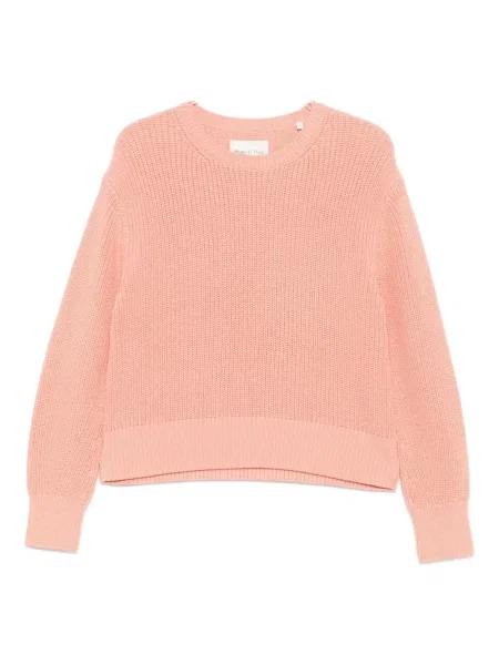 Pulover Marc O'polo cu decolteu rotund roz