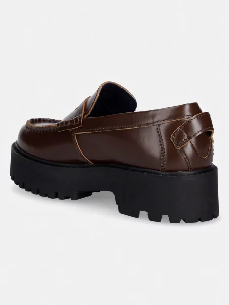 Loafersy Tommy Hilfiger skórzane brązowe