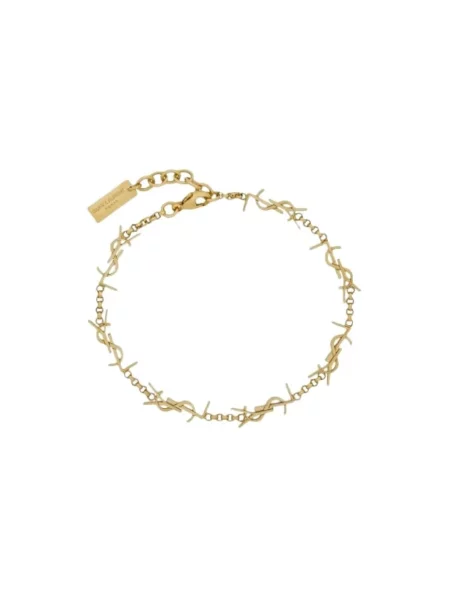 Bransoletka Saint Laurent z logo żółta
