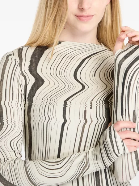 Sukienka mini Desigual w paski biała