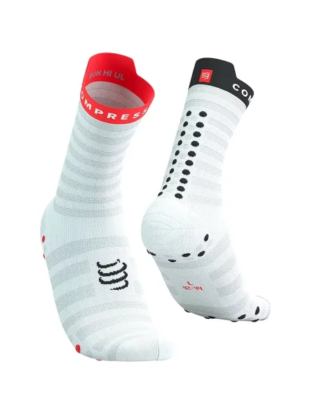 Чорапи Compressport Pro Racing Socks Ultralight Run High White/Alloy тюркоазено бяло