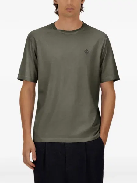 Tricou Herno cu broderie verde