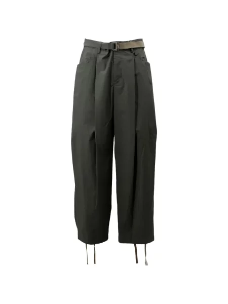 Cu centură pantaloni Sacai cu cordon verde
