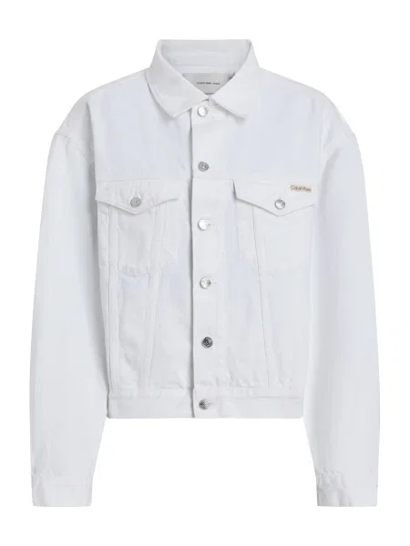 Calvin Klein Jeans Geacă de blugi Boxy Fit alb