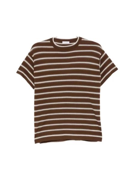 Koszulka Brunello Cucinelli wełniana brązowa