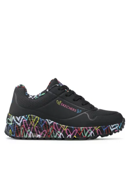 Laisvalaikio batai Skechers Uno Lite Lovely Luv juoda