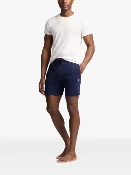 Tricou polo Polo Ralph Lauren cu dungi cu glugă de in albastru