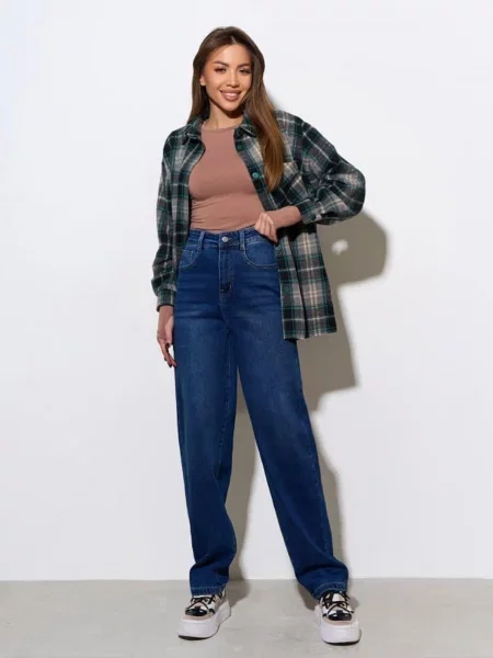 Широкі джинси ISSA Plus синій