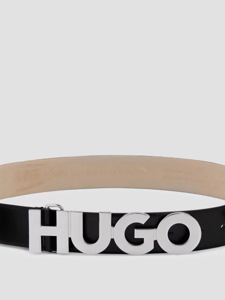 Кожаный ремень Hugo черный
