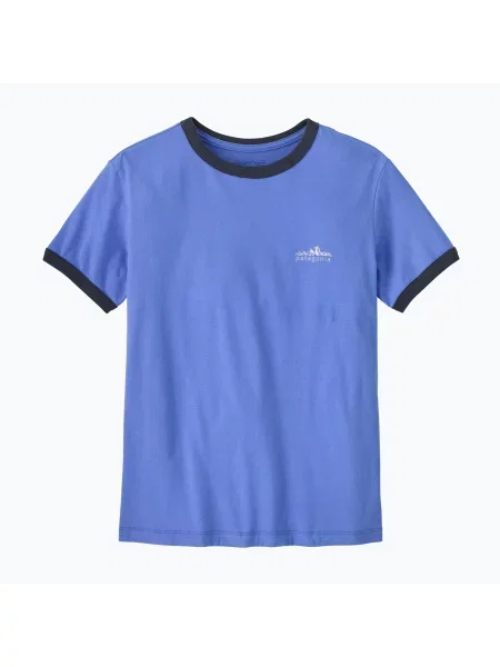 Tricou pentru femei Patagonia Fitz Roy Foothills Ringer Tee diver blue albastru