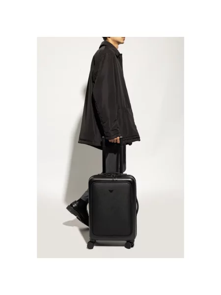 Walizka kabinowa Emporio Armani czarna