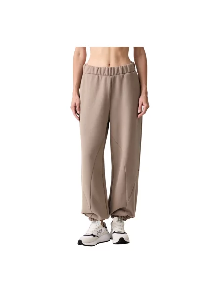Spodnie dresowe Emporio Armani Ea7 brązowe