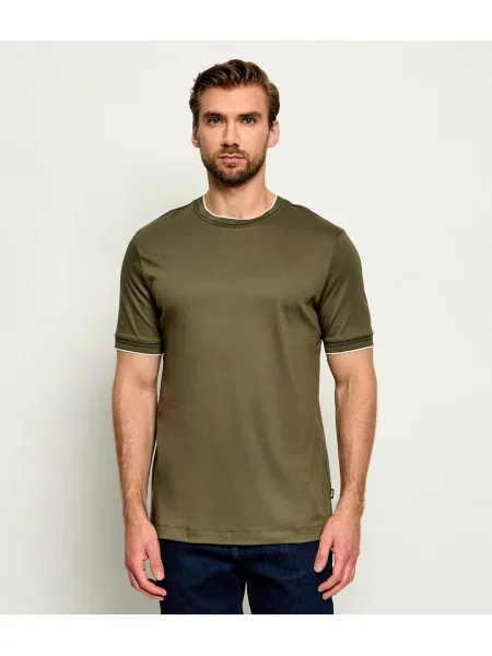 BOSS BLACK Tricou H-Tessler | mercerizat negru