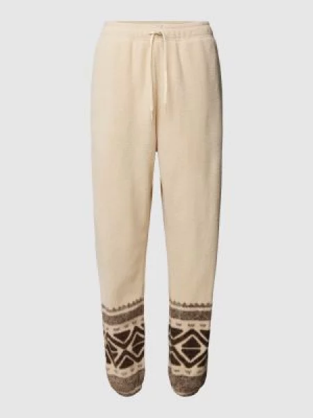Spodnie ze wzorem Polo Ralph Lauren beżowe