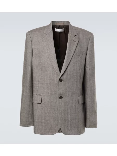 Vuneni blejzer Our Legacy s herringbone uzorkom smeđa