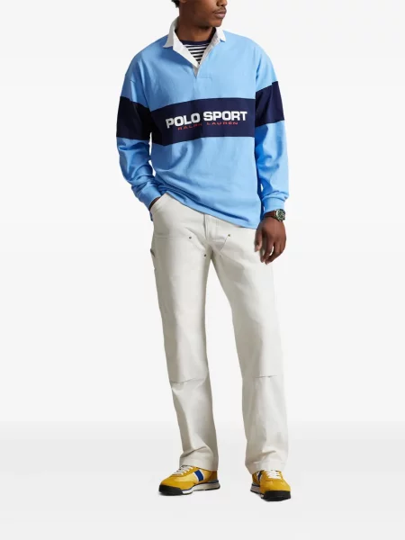 Ριγέ δερμάτινος κάλτσες Polo Ralph Lauren με κορδόνι μαύρο