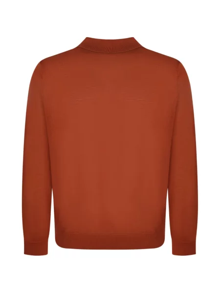 Tricou polo Paul Smith de lână maro
